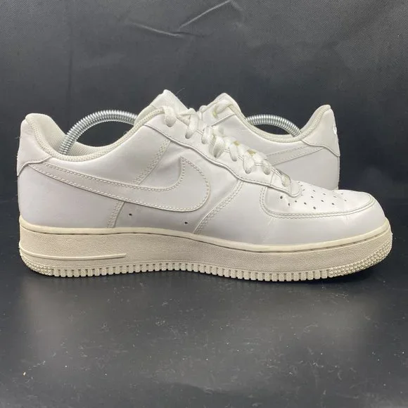 Nike Air Force 1 AF1 Leather Sneaker 31822-111 White Shoes Men Sz 10 - Picture 3 of 9